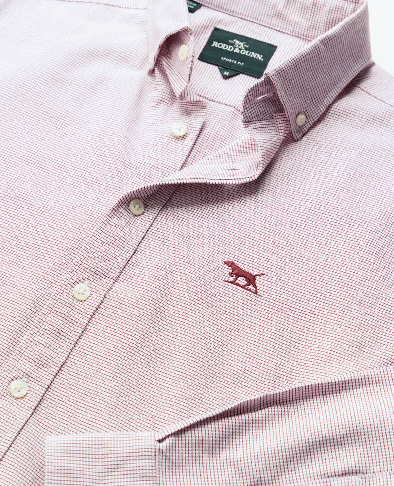 Gunn Oxford 2 Sports Fit Shirt, COQUELICOT, Detail 2