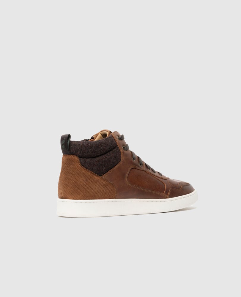 Suffolk Hi Top Sneaker, COFFEE, Back