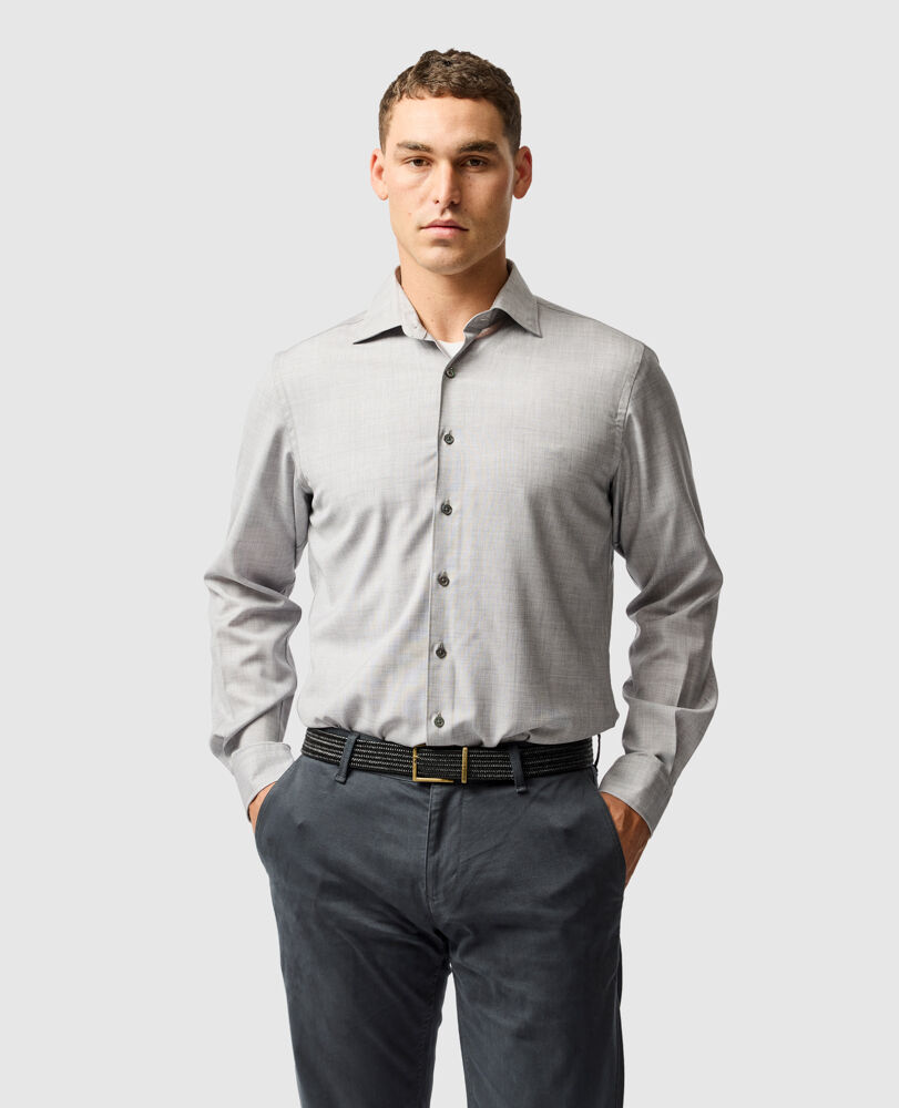Esk Valley Sports Fit Shirt, ASH, Front