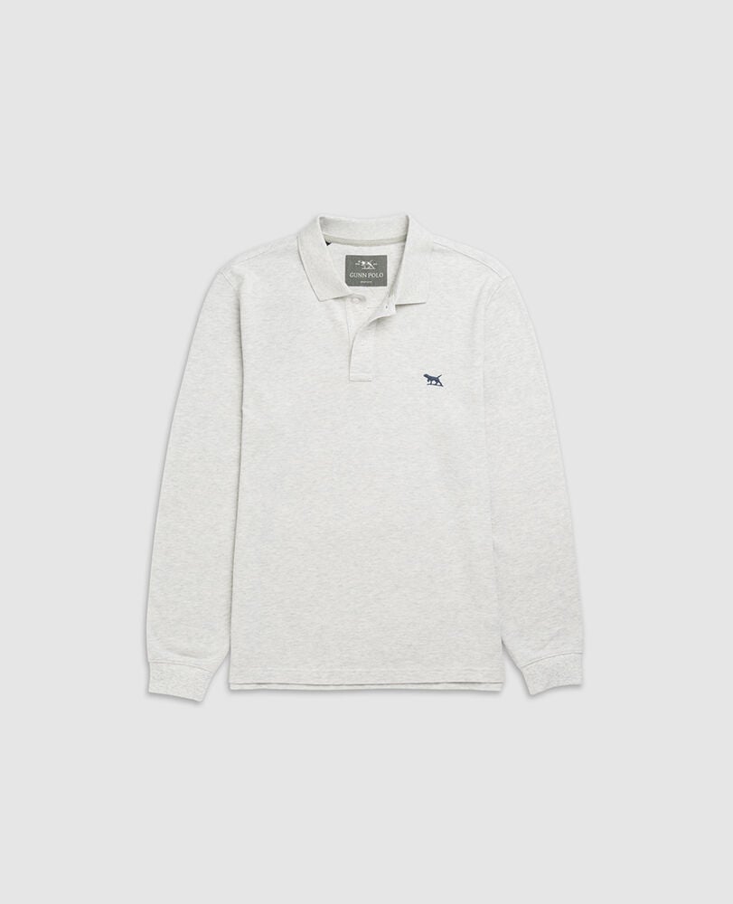 Long Sleeve Sports Fit Gunn Polo, CLOUD, Flat Lay