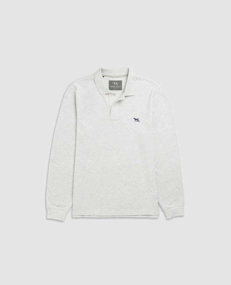 Polo manches longues gunn, NUAGE, Flat Lay
