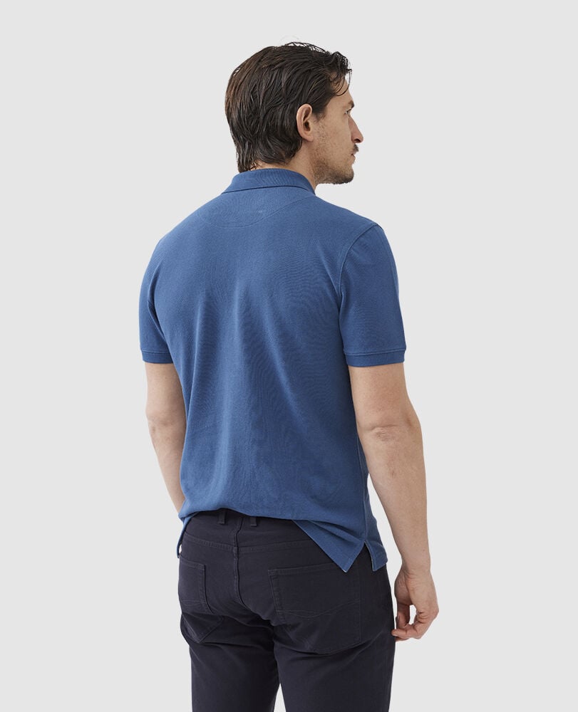 The Gunn Sports Fit Polo, TEAL, Back
