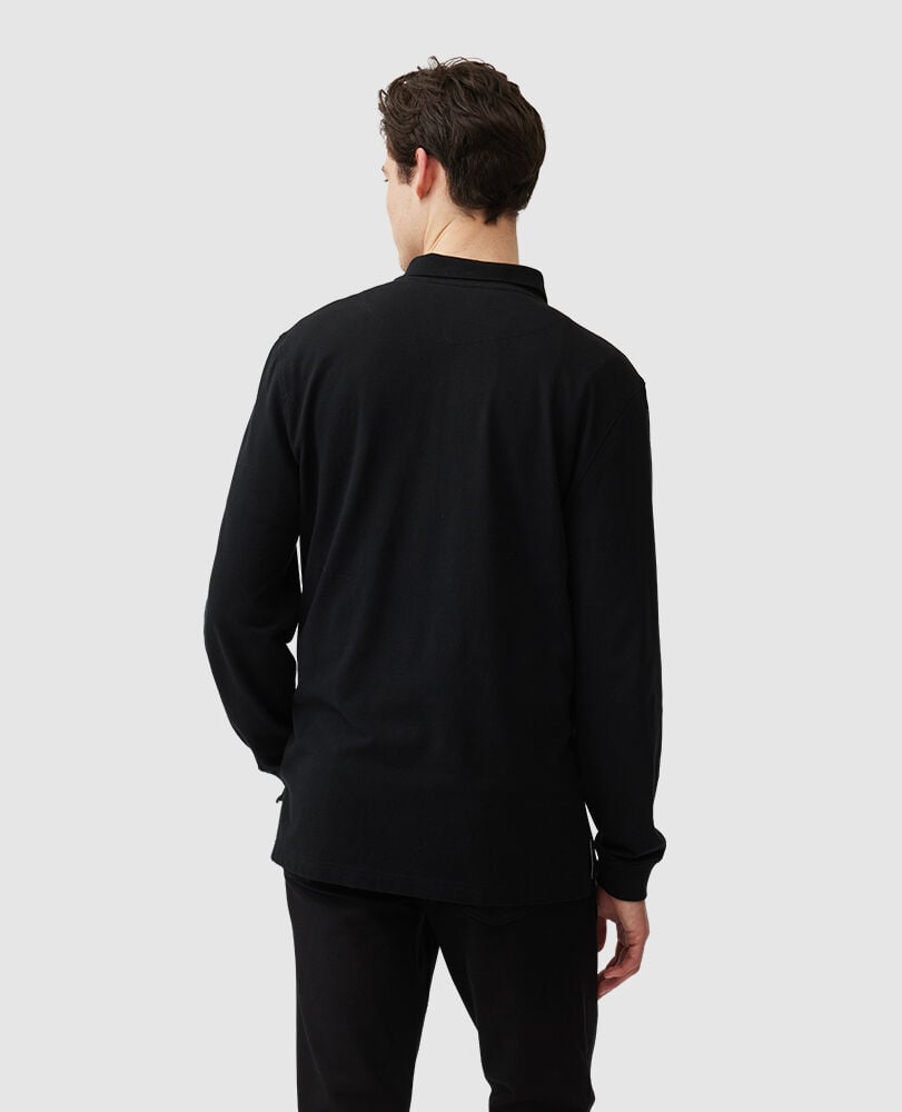 Long Sleeve Original Fit Gunn Polo, ONYX, Back