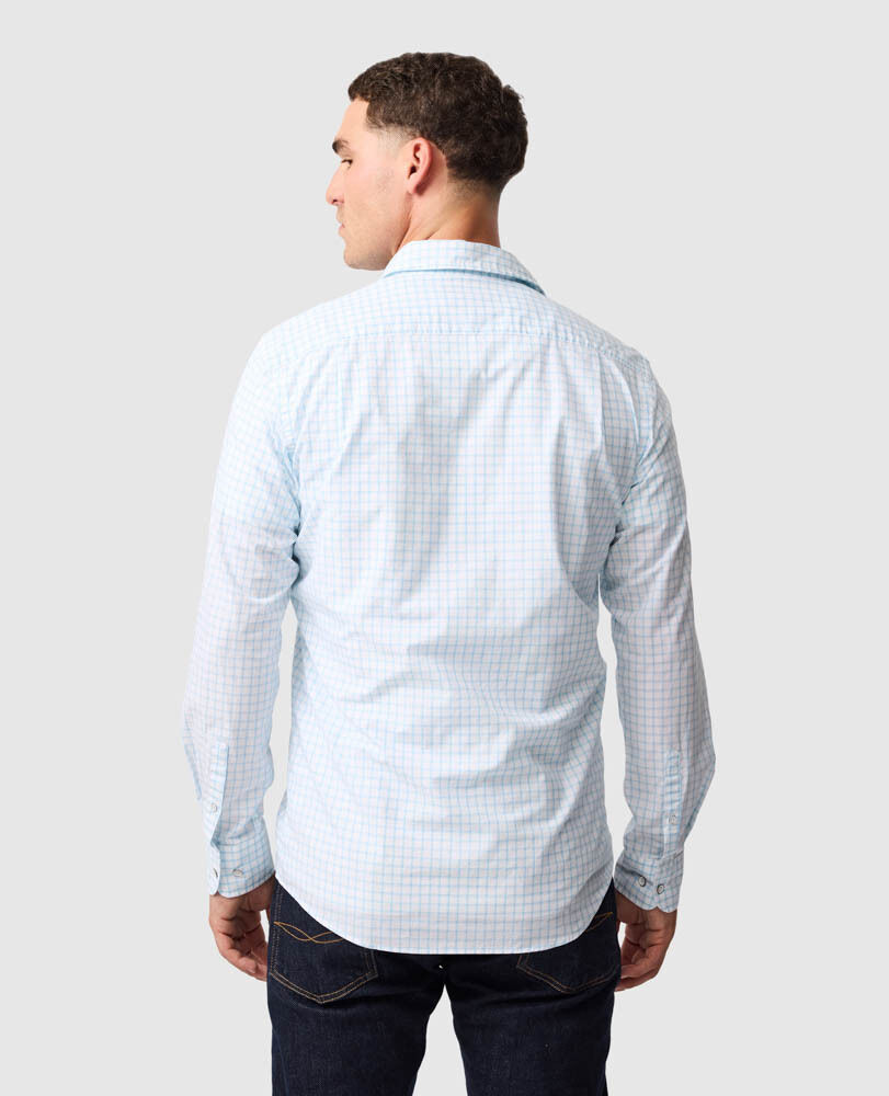 Ashmore Place Sports Fit Shirt, SKY, Back