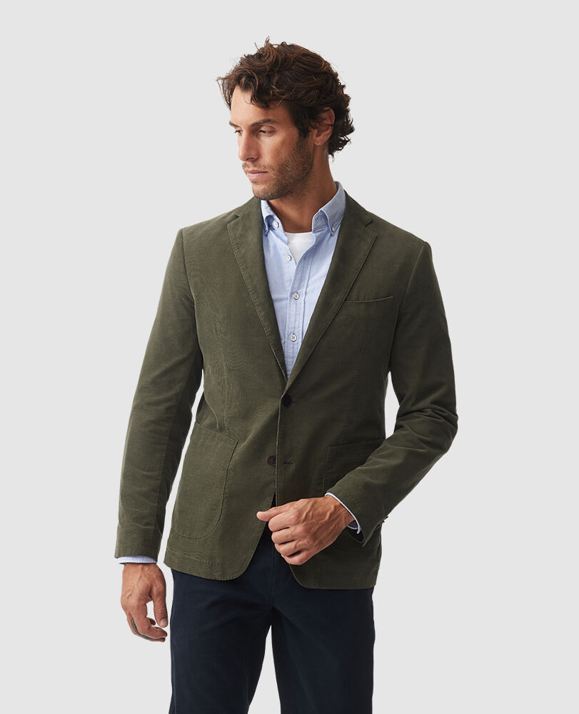 Saint Bathans Jacke mit sportlicher Passform, MOOS, Front