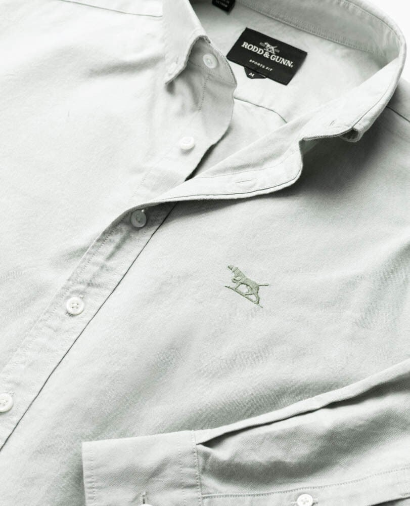 Gunn Oxford Sports Fit Shirt, EUCALYPTUS, Detail 2