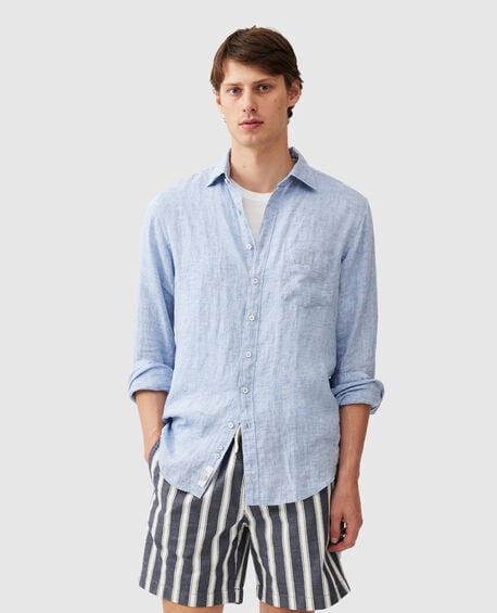 Coromandel Sports Fit Shirt, DENIM