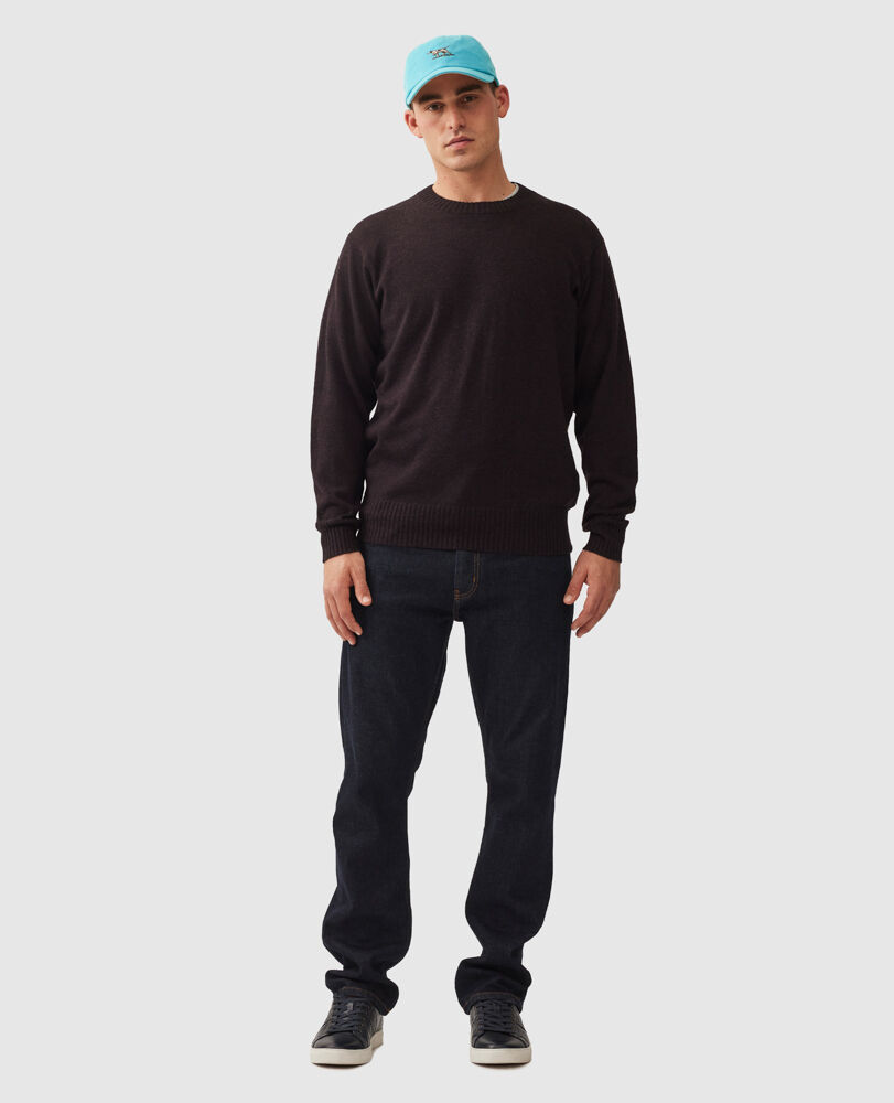Christchurch Knit, BLACK FIG, Off Front