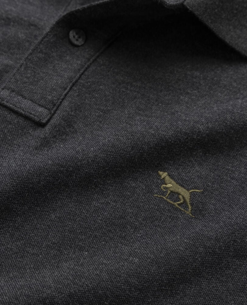 Long Sleeve Sports Fit Gunn Polo, CHARCOAL, Detail 2
