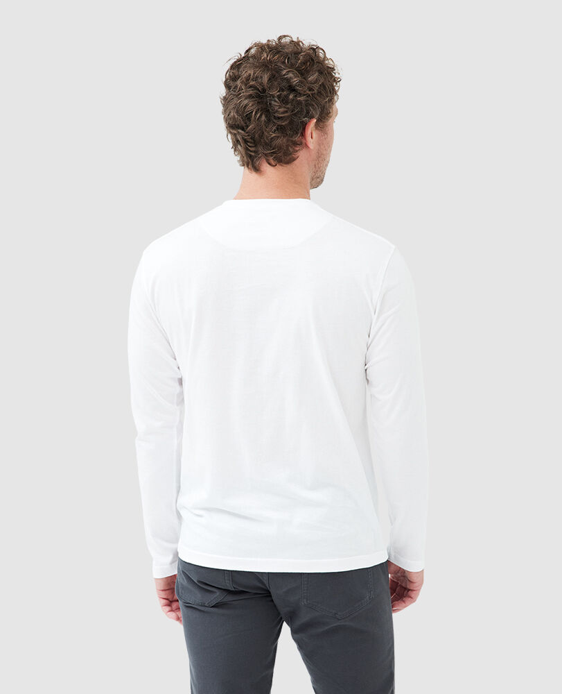 Ls Gunn T-Shirt , SNOW, Back