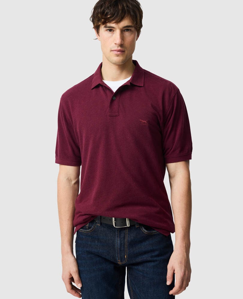 The Gunn Original Fit Polo, OXBLOOD, Front
