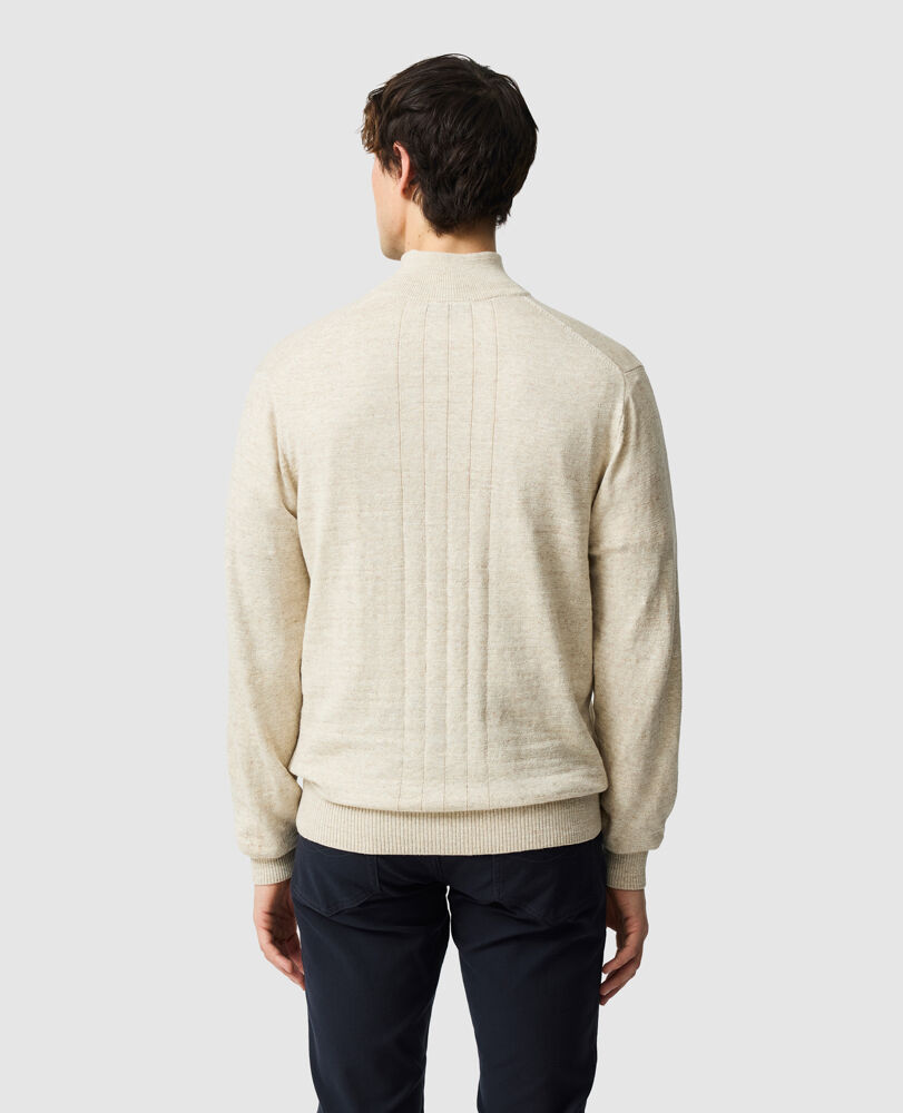 Fortrose 1/4 Zip Knit, STROH, Back