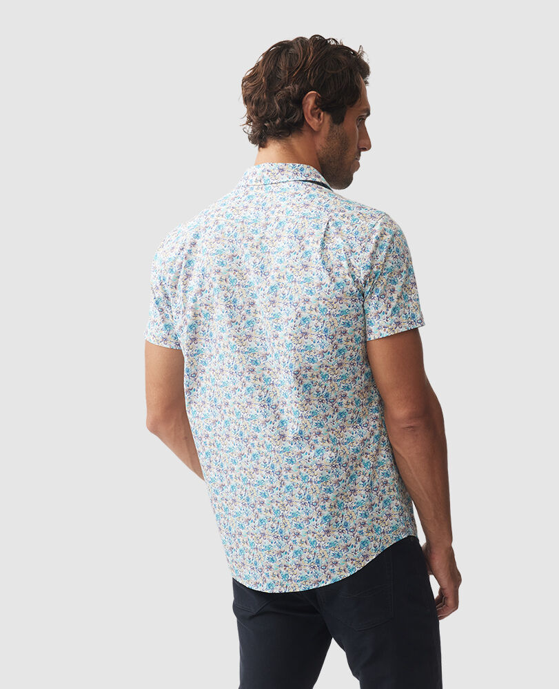 Langley Sports Fit Shirt, COBALT, Back