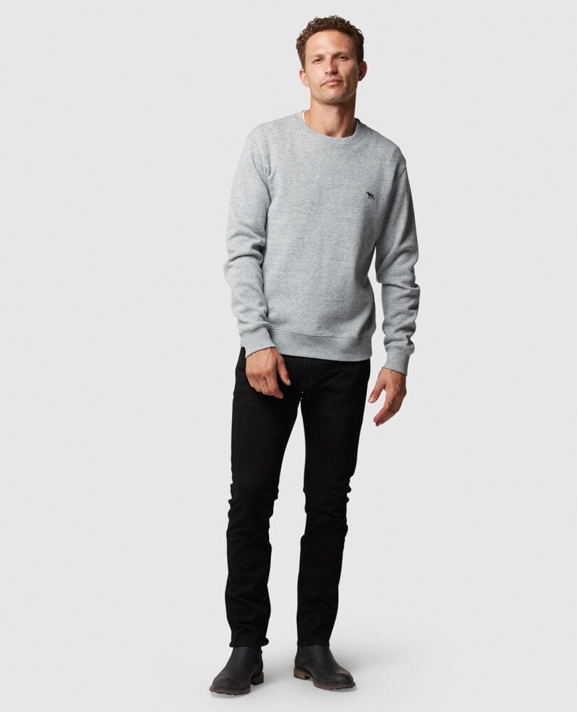 Gunn Crew Neck Sweat, FOG, Off Front