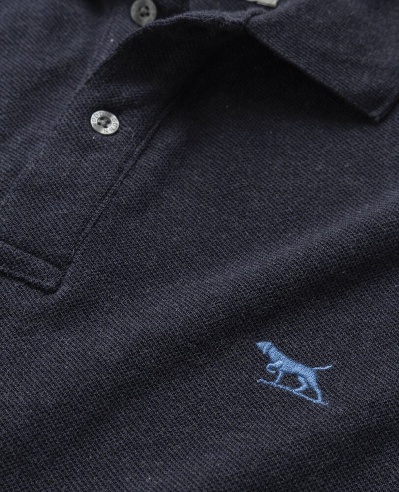 Long Sleeve Sports Fit Gunn Polo, NAVY, Detail 2