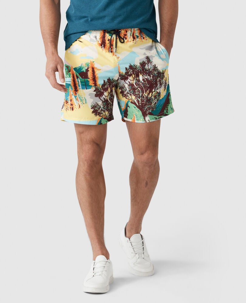 Blue Gum Bay Swim Short, SUNRISE, Front