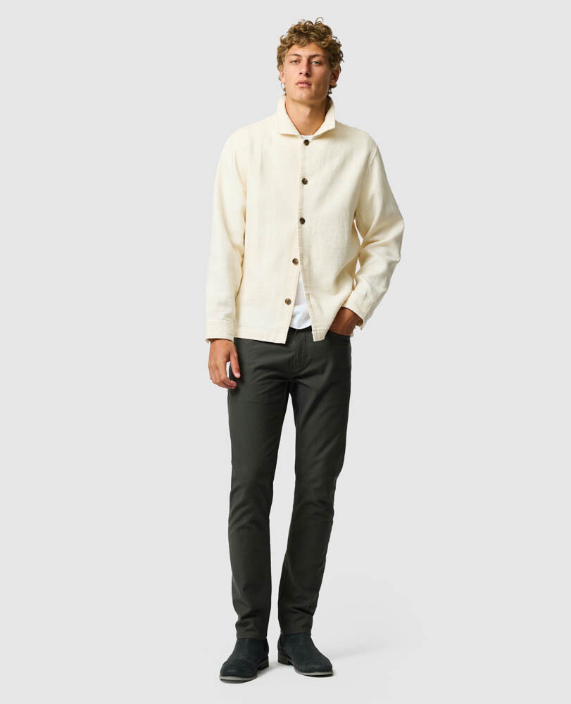 Jeans Motion 2 mit geradem Bein, LORBEERBLATT, Off Front