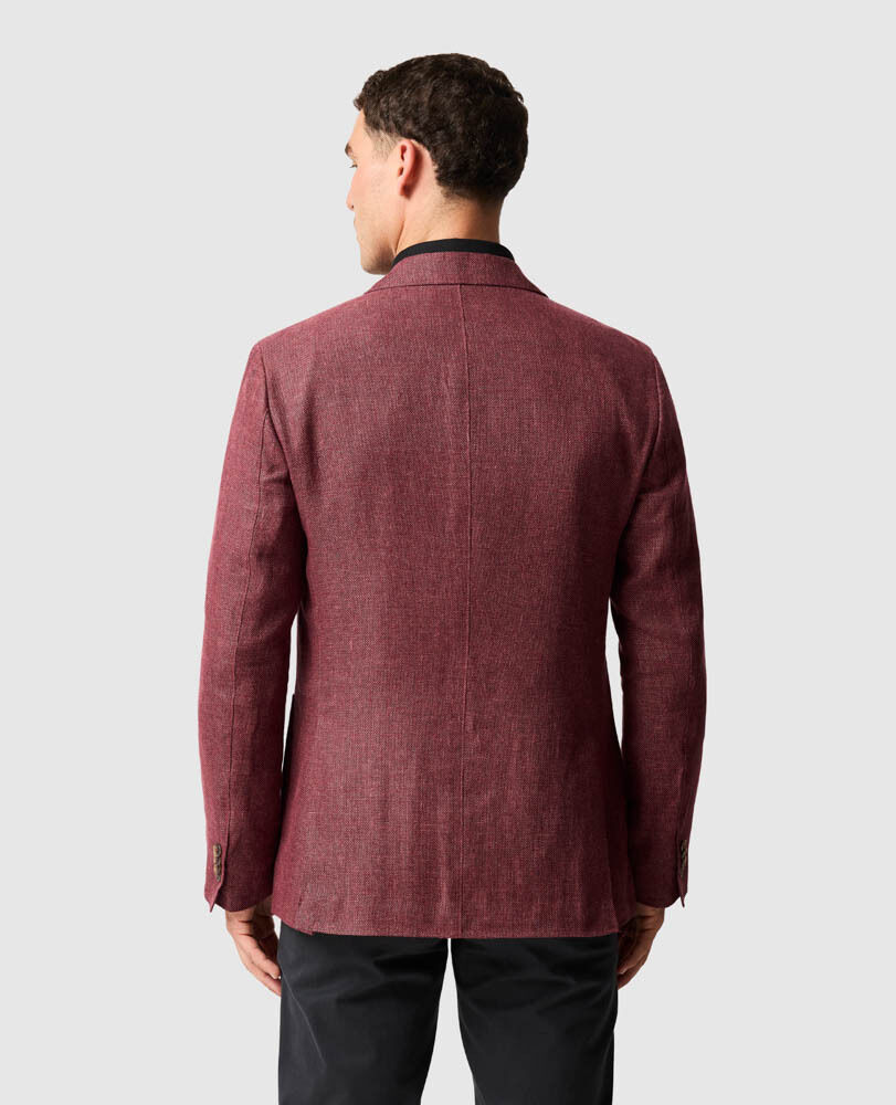 The Cascades Sports Fit Jacket, OXBLOOD, Back