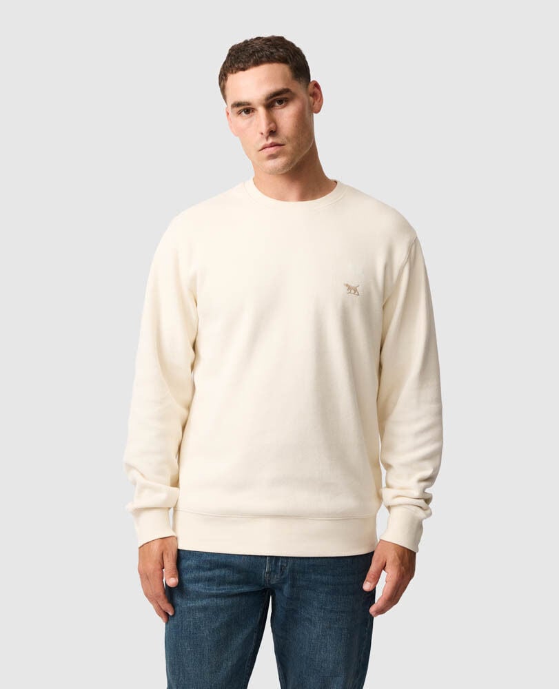Gunn Crew Neck Sweat, ECRU, Front