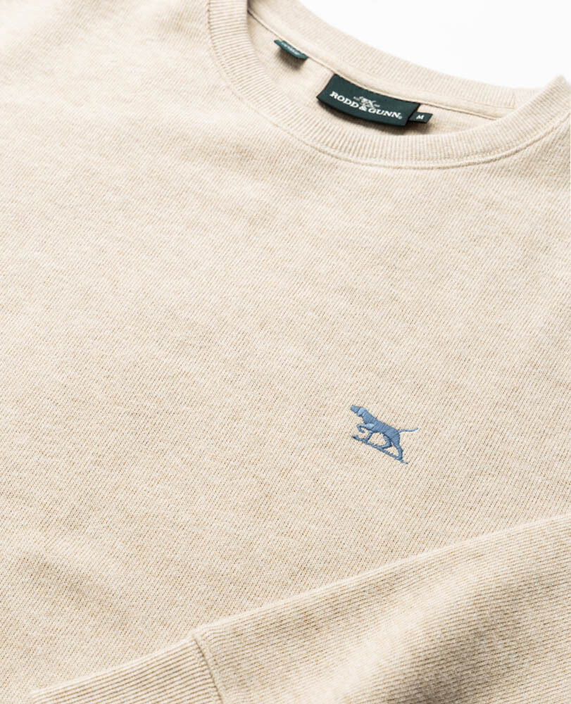 Gunn Pullover mit Rundhalsausschnitt, HAFER, Detail 2