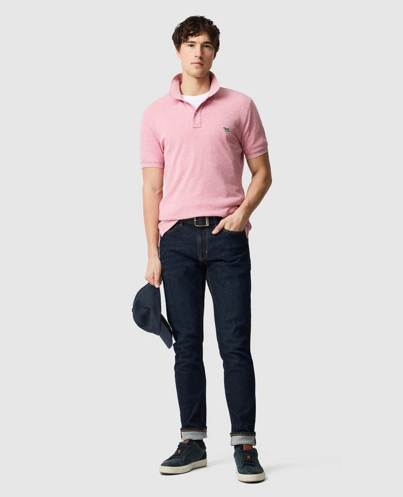 The Gunn Sports Fit Polo, CORAL, Off Front