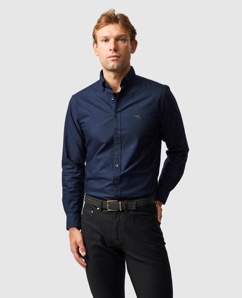 Gunn Oxford Sports Fit Shirt, ECLIPSE, Front