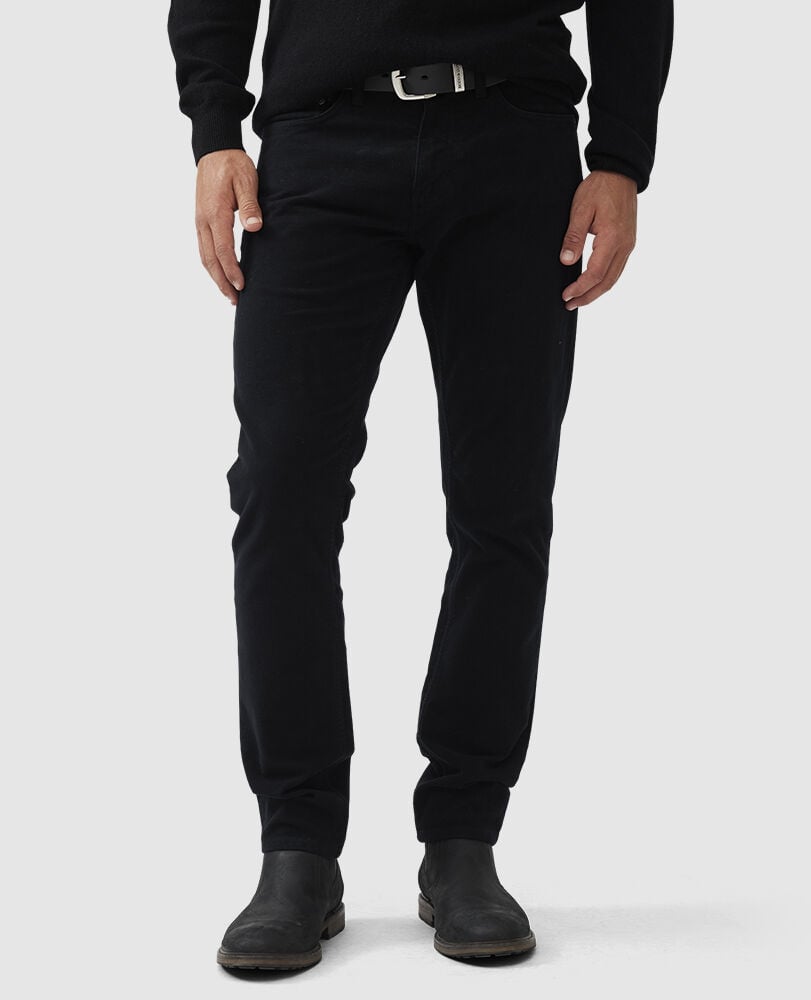 Albury Moleskin Straight Jean, NERO, Front