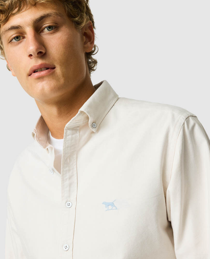 Gunn Oxford Sports Fit Shirt, NATURAL, Detail 3