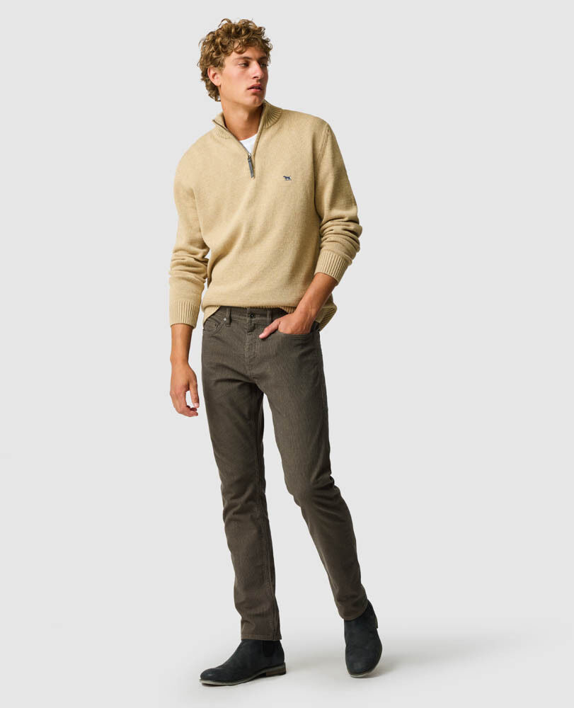 Glenvar Straight Fit Jean, LATTE, Off Front