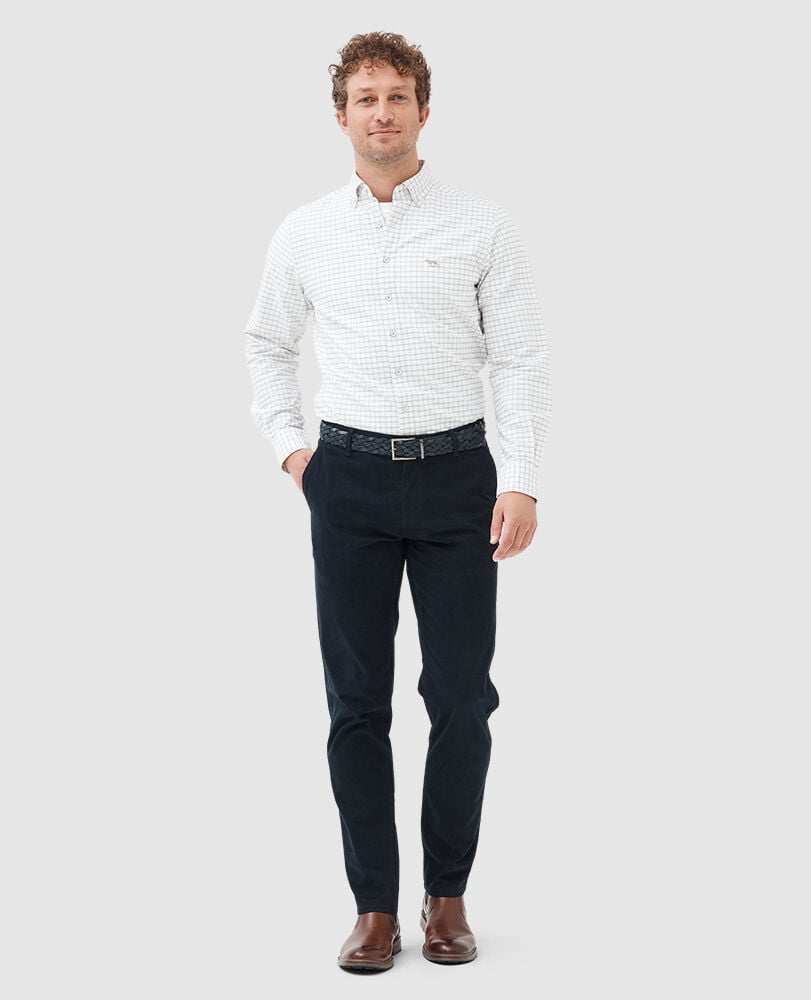 Gunn Check Oxfordhemd 3 in sportlicher Passform, SAND, Off Front