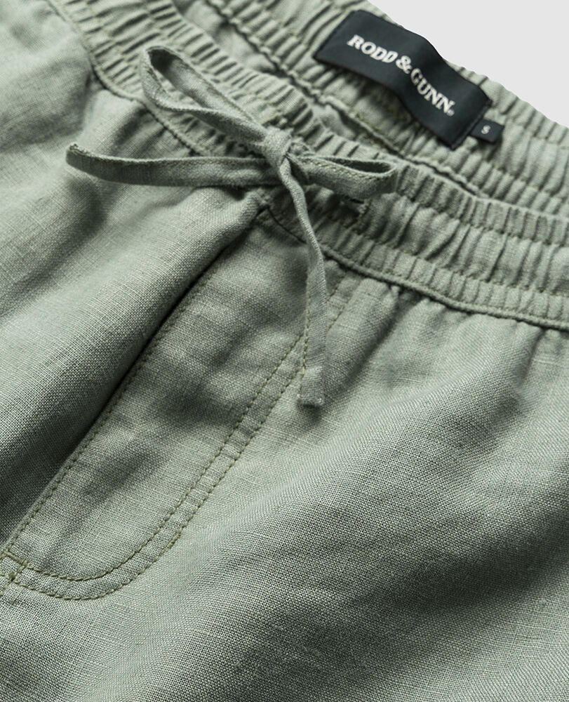 Linen 9" Resort Short, HUNTER, Detail 2