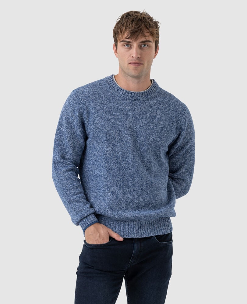 Lauriston Knit, AZURE, Front