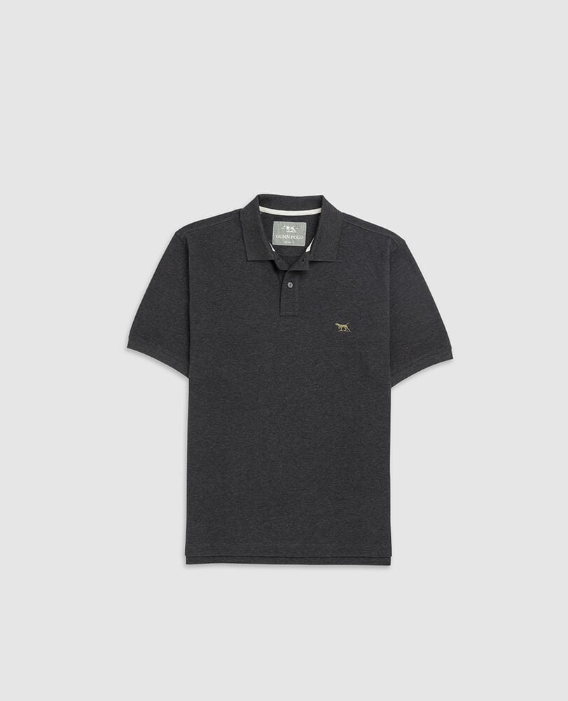 The Gunn Original Fit Polo, CHARCOAL, Flat Lay