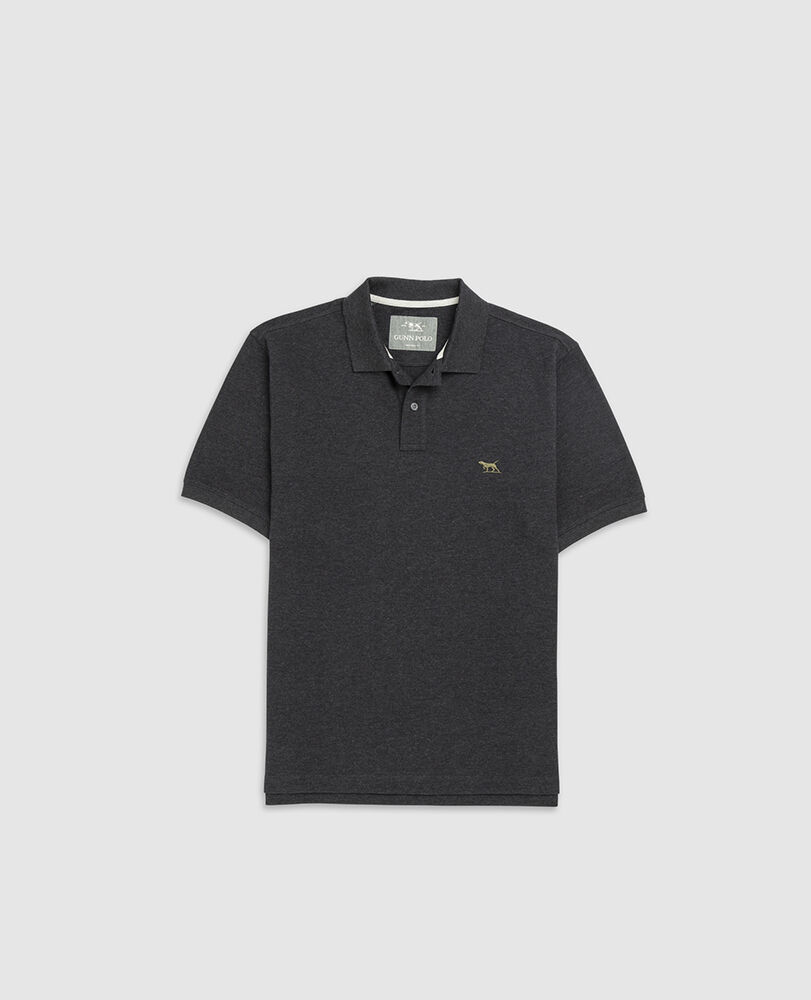 The Gunn Original Fit Polo, CHARCOAL, Flat Lay
