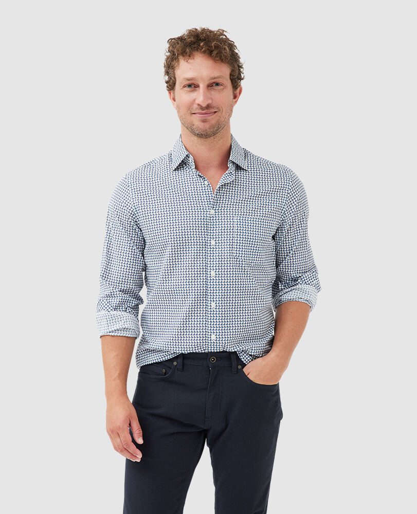 Marshland Sports Fit Shirt, OCEAN BLUE, Front