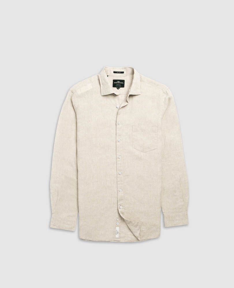 Coromandel Sports Fit Shirt, OATMEAL, Flat Lay