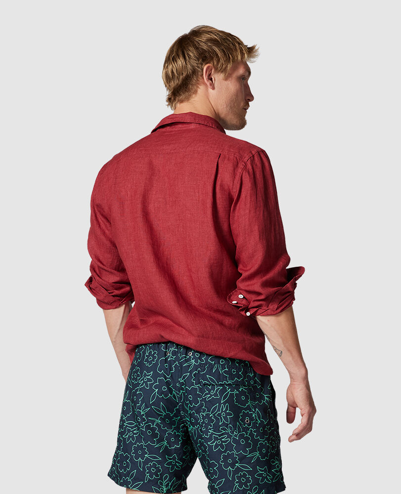 Chemise slim en lin Coromandel/CRABE ROUGE XL, CRABE ROUGE, Back