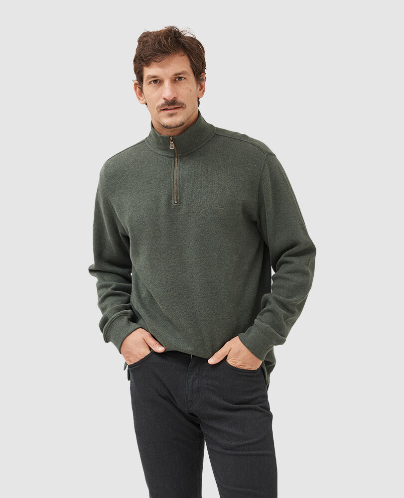 Sweatshirt col 1/4 zip alton ave, FOR&Ecirc;T, Front
