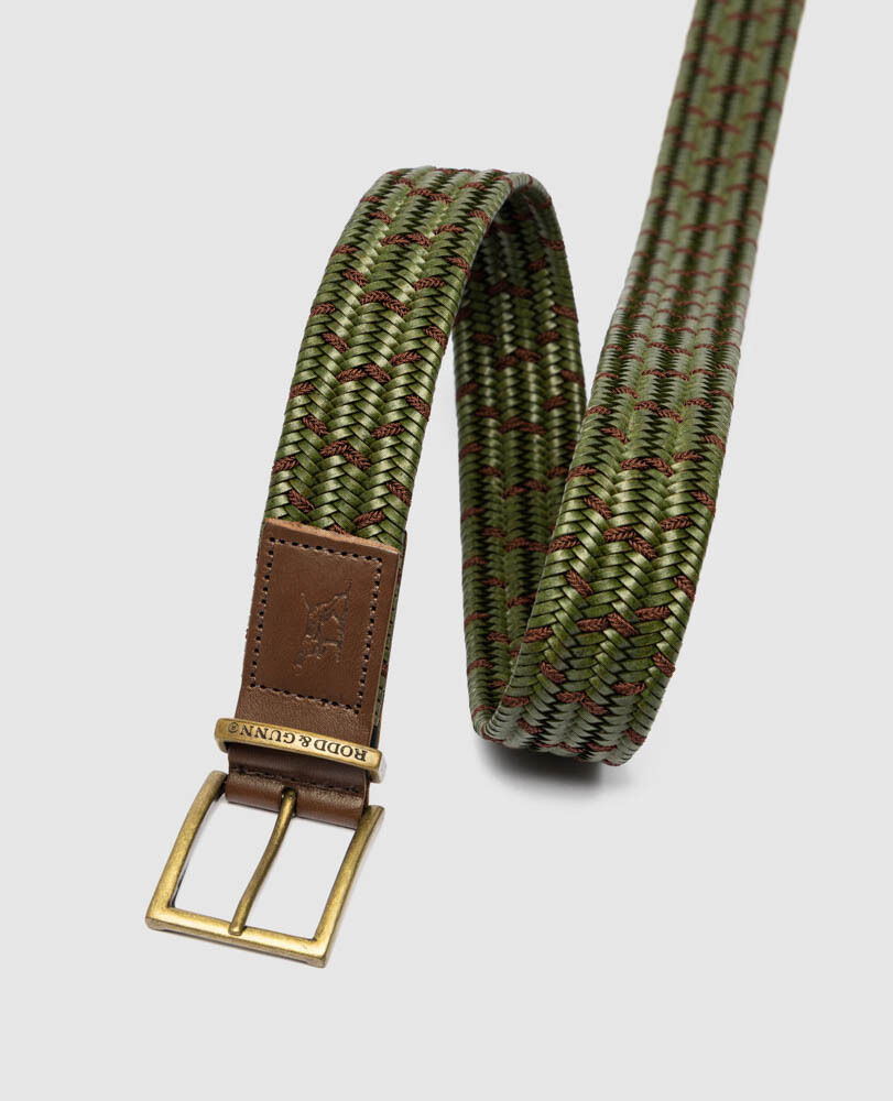 Stratford Stretch Belt, OLIVE, Back