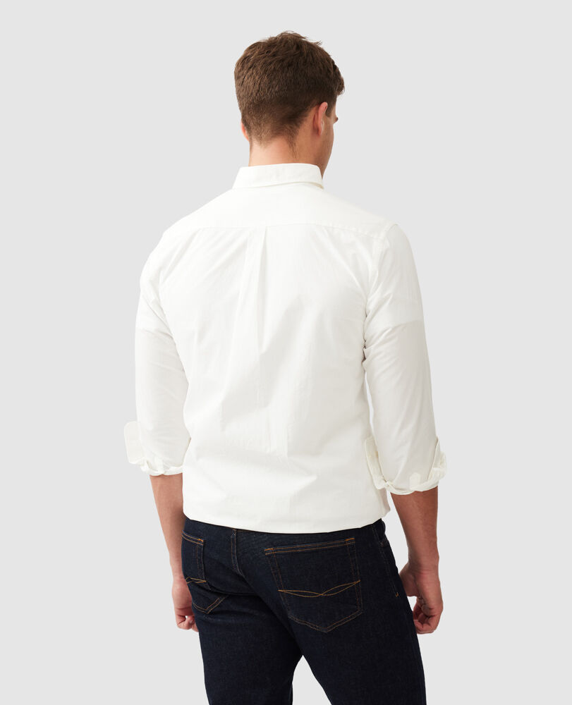 Hendrick Sports Fit Shirt, SNOW, Back