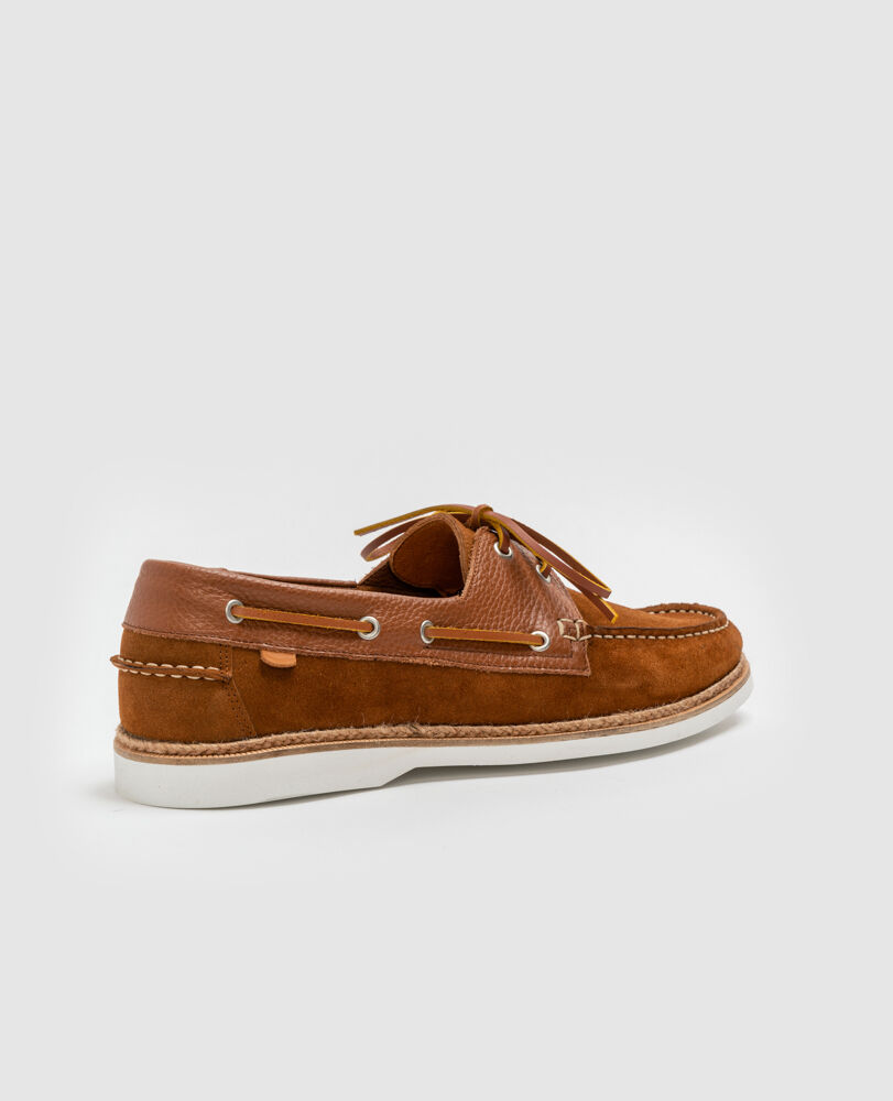 Brigham Street Boat Shoe, TAN, Back