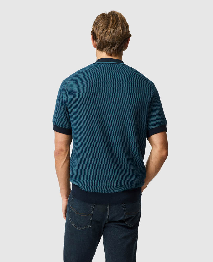 Huka Lodge Knit, NAVY MARLE, Back