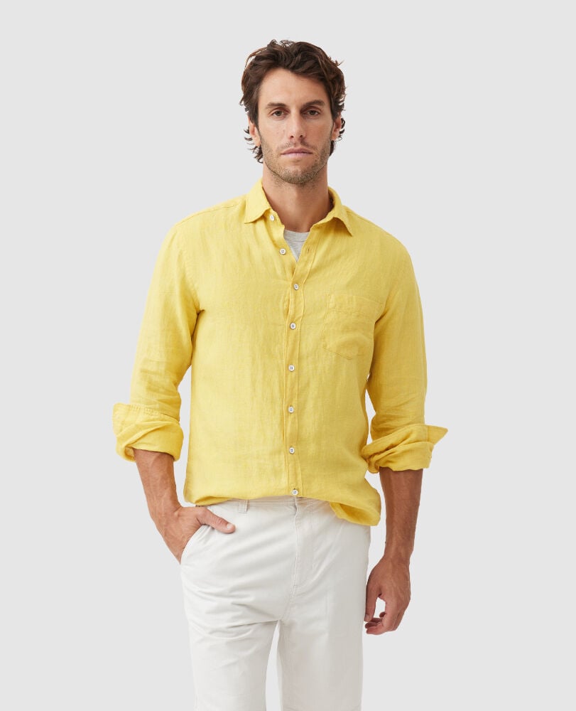 Coromandel Sports Fit Shirt, CANARY, Front
