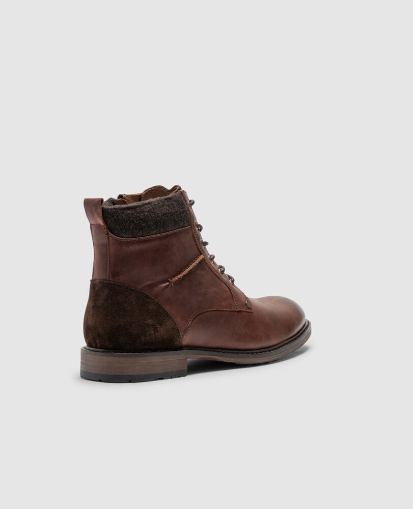 Duntroon Military Boot, TAN BURNISH, Back