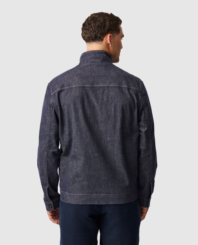 Monaghan Jacket, INDIGO, Back