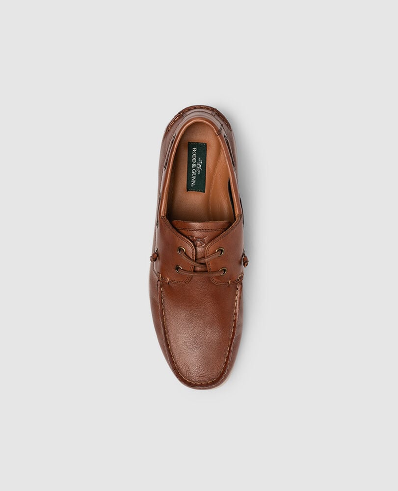 Gordons Bay Boat Shoe, COGNAC 2.0, Flat Lay