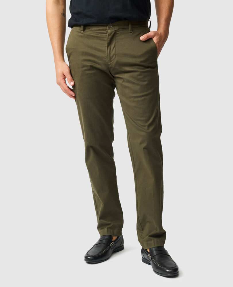 Heriot Straight Trouser, FOREST, Front