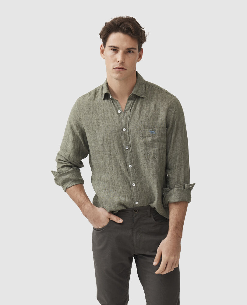 Coromandel 2 Sports Fit Shirt, KELP, Front