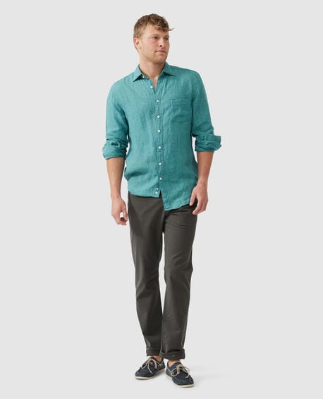 Chemise slim en lin Coromandel, SAVANE