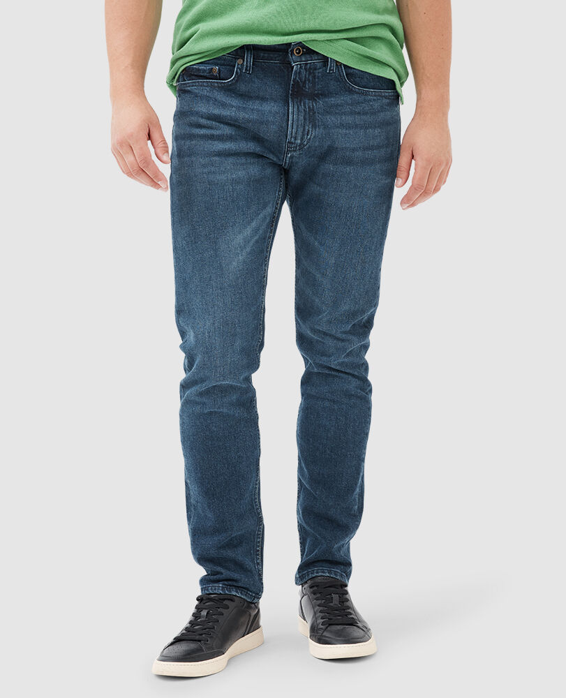 Owaka Straight Italian Denim, TRUE BLUE, Front